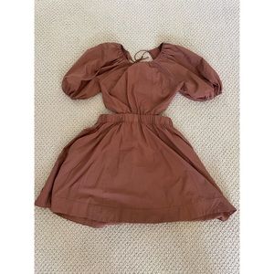 Abercrombie & Fitch size XS brown side cutout tie back mini dress